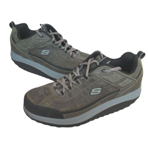 Skechers Shape Ups Suede Leather Shoes - Picture 1 of 8